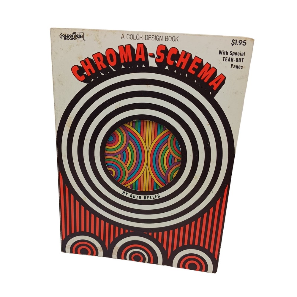 Vintage Retro Chroma Schema Ruth Heller Coloring Hippie Psychedelic Golden Book